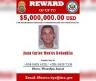 Ficha de recompensa de Juan Carlos Montes Bobadilla por parte de Estados Unidos.