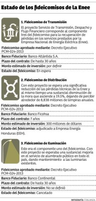 Fideicomiso de transmisión de la Enee pendiente de ejecución