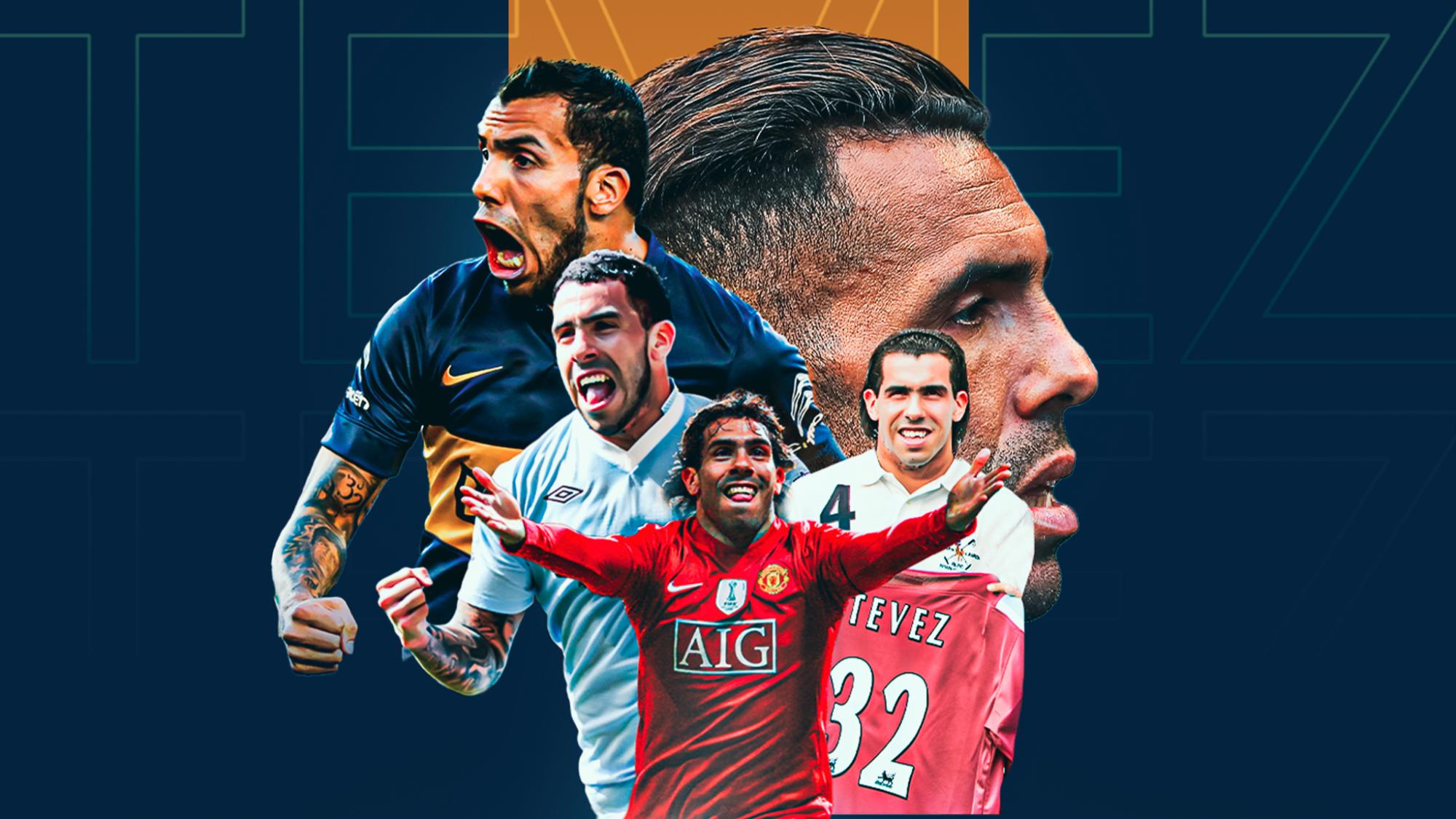 Carlos Tévez jugó en siete equipos en su carrera deportiva.