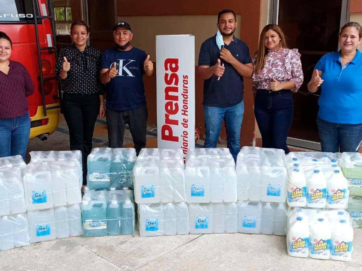 Escuelas de Chamelecón reciben donación de insumos de limpieza