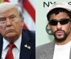 El presidente estadounidense Donald Trump y el cantante puertorriqueño, Bad Bunny.