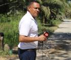 Carlos Molina, en fotografía, durante una de sus más recientes e intensas coberturas periodísticas.