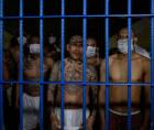 Miembros de la MS-13 en una celda en una cárcel de El Salvador.