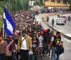 Caravana de migrantes hondureños. Fotografía de referencia.
