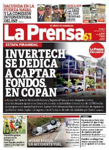 Portada de la edición impresa de Diario La Prensa de este lunes 4 de mayo de 2026.