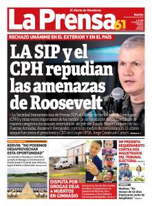 La SIP y el CPH repudian las amenazas de Roosevelt