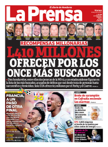 L410 millones ofrecen por los once más buscados