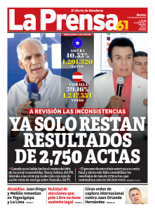 Ya solo restan resultados de 2,750 actas