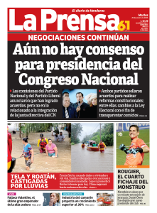 Aún no hay consenso para presidencia del Congreso Nacional