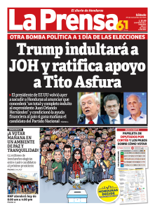 Trump indultará a JOH y ratifica apoyo a Tito Asfura