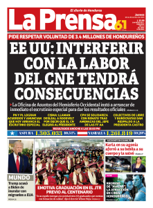 EE UU: Interferir con la labor del CNDE tendrá consecuencias