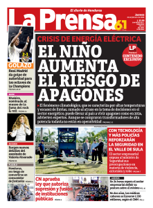 El niño aumenta el riesgo de apagones