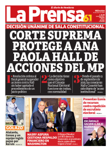 Corte Suprema protege a Ana Paola Hall de acciones del MP