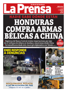 Honduras compra armas bélicas a China