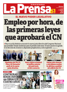 Empleo por hora, de las primeras leyes que aprobará el CN