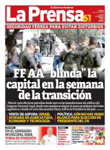 FF AA blinda la capital en la semana de la transición