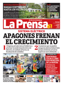 Apagones frenan el crecimiento