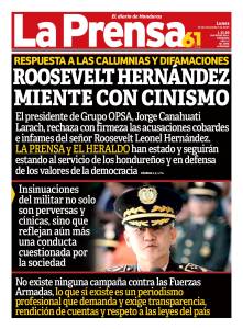 Roosevelt Hernández miente con cinismo