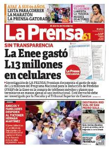 Enee gastó 13 millones en celulares