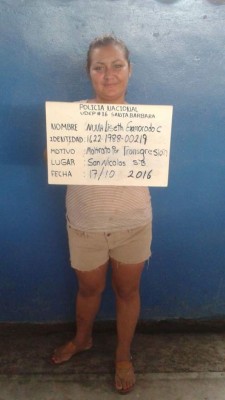 Nuvia Liseth Enamorado Cardona, de 28 años de edad, es acusada de maltrato por transgresión.