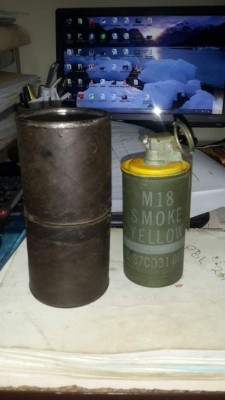 Lo capturan con granada militar