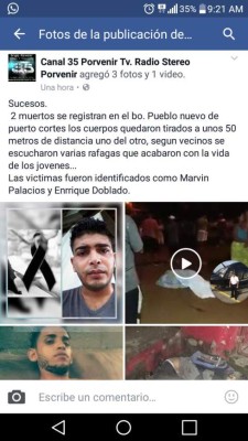 A balazos matan a dos amigos en Puerto Cortés