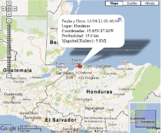 Se registran tres sismos entre 5,1 y 5,8 en el norte de Honduras