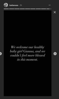 Karla Souza ya dio a luz