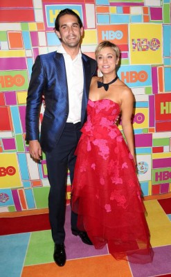 LOS ANGELES, CA - AUGUST 25: Actress Kaley Cuoco (R) and her husband attends HBO's Annual Primetime Emmy Awards Post Awards Reception at The Plaza at the Pacific Design Center on August 25, 2014 in Los Angeles, California. (Photo by Frederick M. Brown/Getty Images)