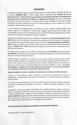 Médicos se van a asambleas informativas de forma indefinida