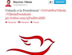 'Volando a la Presidencia' dice Villeda en Twitter, al declararse ganador en el Partido Liberal