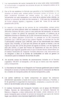Transportistas de la zona norte acuerdan con el Gobierno alza del 10% a la tarifa