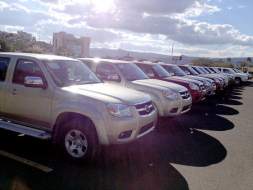 Entregan flota de vehículos a organismos de seguridad de Honduras