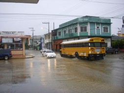 Fuertes lluvias dejan una familia damnificada en Tela