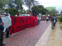 Protestan contra privatización de empresas públicas en El Progreso