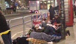 Londinenses a la espera del funeral de Margaret Thatcher