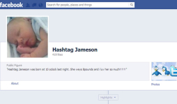 Pareja de tuiteros llaman Hashtag a su hija