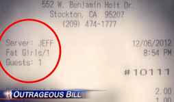 Insultadas como 'chicas gordas' en la cuenta de un restaurante