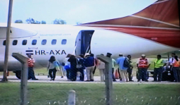 Avión aterriza con dificultad en aeropuerto de San Pedro Sula