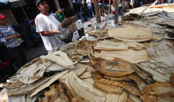 Decomisan 100 libras de pescado seco en mal estado