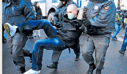 Al menos 200 detenidos en protestas anti-Putin