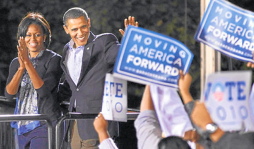 Michelle Obama hace campaña