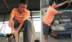 Novel empresario a sus 31 años se calza por primera vez