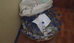 De camión accidentado agarraron aguardiente