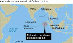 Cancelan alerta de tsunami en Indonesia, Sri Lanka e India
