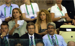 Así sufrió Shakira el triunfo de España sobre Italia