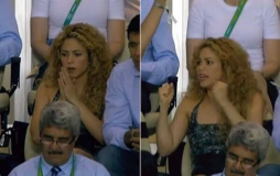 Así sufrió Shakira el triunfo de España sobre Italia