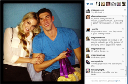 Michael Phelps presenta a su novia