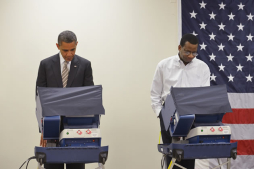 Obama vota por adelantado en Chicago