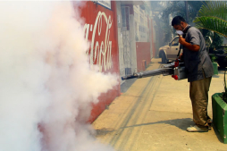 Fumigan escuelas y colegios de Las Brisas